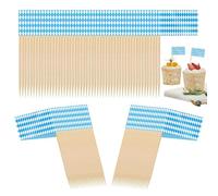 Toothpick Flags For Food - Oktoberfest Bavarian Flag Cupcake Topper Picks, Bavarian Food Stick Decorations 100 Piece For Dining Kitchen Cocktail Appetizers Charcuterie Yard Autumn Supplies