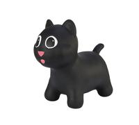Hoppimals Space Hopper Gatto Gonfiabile per Bambini di età Pari o Superiore a 12 Mesi - Imballo con Confezione Regalo, Pompa Inclusa - Cavalcabile Bambino, Palla rimbalzante per Bambini - Nero