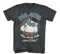 Tootsie Roll Mr. Owl T-Shirt Maniche Corte Heather Nero, Cotone/Poliestere