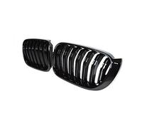 TOOWGM - Coppia per paraurti BMW F25 F26 X3 X4 2014-2018, colore nero opaco M 2 linee stecche, griglia anteriore renale (nero lucido)