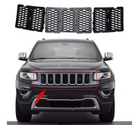 TOOWGM - Kit di inserti per griglia anteriore per Jeep Grand Cherokee 2014-2016, colore: Nero