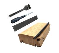 Tooyfulness Guarnizione protettiva abrasiva per chitarra, strumento di rettifica per chitarra, asta di regolazione per corone, modellatura sbavatura, multiuso, lima per tasti dei bassi