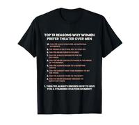 Top 10 Motivi per Cui Le Donne preferiscono Il teatro Rispetto alla Maglietta Divertente da Uomo Maglietta