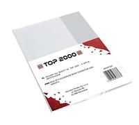 TOP-2000 Copertine trasparenti per libri, formato DIN A5, in polipropilene riciclabile, 0,09 mm, extra resistenti, confezione da 5