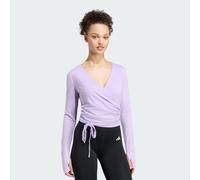 TOP 3-STRIPES STUDIO SOFT BALLET WRAP Powder Plum / Pure Lemon S