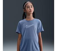 Maglietta per ragazze Nike Kids One Fitted Dri-Fit Short Sleeve - world indigo/white - Blu (XS)