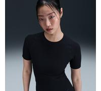 Top a manica corta Dri-FIT Nike Zenvy Rib - Donna - Nero XXS