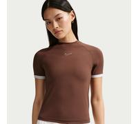 Top a manica corta slim fit Nike - Donna - Marrone XS (IT 36-38)