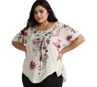Top a Maniche Corte Femminile, Leggero Top estive da Donna in equipaggiamento a squarcio e Oversize per Vacanze estive in Spiaggia all'aperto, Tunica Manica Corta XL per Donne
