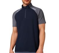 Top a Maniche Lunghe Uomo per Ciclismo e Sport con Mezza Cerniera e Design Color Block Tessuto ad Asciugatura Rapida, Ny2, 3XL