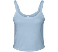 Top A Spaghetti Corto Bell Canvas Femminile In Micro Ribes