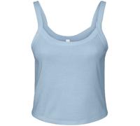 Top A Spaghetti Corto Bell Canvas Femminile In Micro Ribes