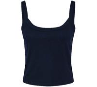 Top A Spaghetti Corto Bell Canvas Femminile In Micro Ribes