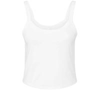 Top A Spaghetti Corto Bell Canvas Femminile In Micro Ribes