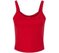 Top A Spaghetti Corto Bell Canvas Femminile In Micro Ribes