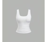 Top a spalla larga estivo casual alla moda di taglia più grande con tinta unita dal taglio aderente 0XL,1XL,2XL,3XL,4XLColore unicoTessuto in maglia