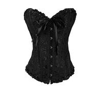Top a Tubo Bustier con Corsetto Sottile con Lacci Floreali Vintage Sexy da Donna Collegamento Costume Cosplay
