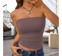 Top a tubo per le donne senza spalline Crop Top Basic Backless Camicie senza maniche Uscire Abiti estivi 2026 Primavera Vestiti