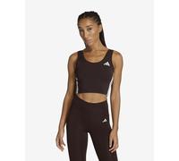 Top adidas Workout Essentials 3-Stripes Cropped marrone - XL