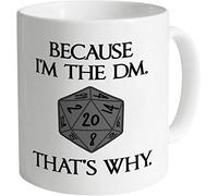 Top Banana Tazza in ceramica con scritta in inglese "Because I'm the DM, That's Why - D & D"
