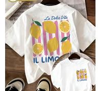 Top bianco a maniche corte da bambina, pullover basic primavera/estate, stile corto, stampa fantasia, , ropa niña, top niña, camisetas, tops, conjunto niña, camiseta manga larga niña, camisa blanca ni