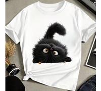 Top bianco a maniche corte da bambina, pullover basic primavera/estate, stile corto, stampa fantasia, ropa niña, top niña, camisetas, tops, conjunto niña, camiseta manga larga niña, camisa blanca niña