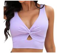 Top bikini bianco da donna, crop top, bikini push up nero, top tankini, taglia grande, costume da bagno con coppe, costume da bagno sexy, bikini crop top da spiaggia, imbottito, nodo Twist Cutout