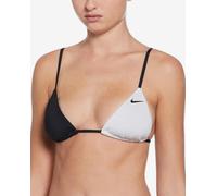 Top bikini Nike Swim Icon Triangle nero puro bianco donna - XS