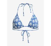 Top bikini Roxy Printed Essentials Tiki Tri blu bianco donna - M