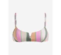 Top bikini Roxy Vista Stripe Bralette rosa verde arancione donna - S
