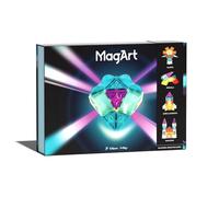 TOP BRIGHT MagArt, Set Costruzioni Magnetiche, 3+ Anni, 108 Pezzi, ABS, Multicolore, Educativo, Geometria 3D, Creatività