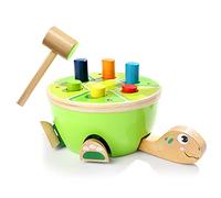 TOP BRIGHT Panca in legno con martello da martellare, ideale come regalo per bambini di 2 anni, per sviluppare abilità motorie