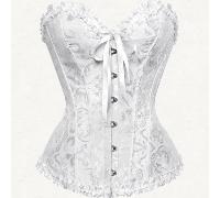 Top bustier aderente in jacquard stile vintage per donna CONSIGLI PER LA TAGLIA: Per un effetto modellante ottimale, l'indumento deve essere stretto intorno al tuo corpo. Se preferisci una vestibilità