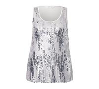 Top camicetta donna Angel of Style taglie forti linea A paillettes mesh 839129