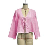 Top Camicia Donna Spalla Quotidiana Elegante Donna Non Elasticizzata