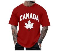 Top Canada estivi da uomo Canada 51St State 2025 Sport Loose Tee Shirts Uscire Canada non è in vendita Casual Trendy Graphic Western T Shirt Carino Canadese Tees Camicie T-shirt Uomo, Rosso, XXL