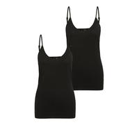 Top Canotta Basic da donna JDY Set da 2 pezzi Collo a V Maglia VMMAXI NUOVO