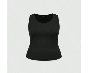 Top canotta nera senza maniche, taglia curvy, con stampa gotica di foresta, mistero oscuro, piante, farfalla, serpente, piante, stella, luna, fungo, occhio e sole 0XL,1XL,2XL,3XL,4XL,5XLColore unicoTe