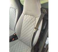 Top Car Athens || Rhombus || 2 coprisedili per auto di lusso | Ecopelle e sintetiche | 100% su misura | Compatibile con Smart ForTwo | Colore grigio (compatibile con Smart ForTwo (450))