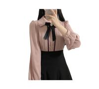 FRESQA Top Carini da Donna Stile Preppy Vintage Giapponesi Design Coreano Bottoni Eleganti Camicie da Lavoro Formali Camicette