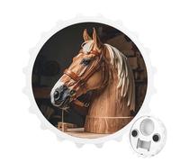 Top Carpenter's Horse Head - Apribottiglie magnetico, strumento da cucina salvaspazio, divertente apribottiglie e magnete per frigorifero, per campeggio, viaggi, campeggio, stile bianco