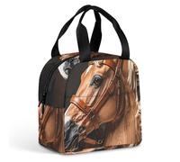 Top Carpenter's Horse Head Lunch Bag per donne e uomini, borsa termica portatile con manico, a prova di perdite, riutilizzabile, per lavoro, picnic, viaggi