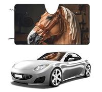 Top Carpenter's Horse Head Parasole per parabrezza, accessori estivi per veicoli, parasole pieghevole per auto, mantiene fresco l'interno, parasole per auto, SUV, camion, 139,7 x 76,2 cm