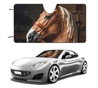 Top Carpenter's Horse Head Parasole per parabrezza, accessori estivi per veicoli, parasole pieghevole per auto, mantiene fresco l'interno, parasole per auto, SUV, camion, 129,5 x 71,1 cm