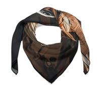 Top Carpenter's Horse Head Square sciarpa, 68,9 cm come seta come sciarpa per la testa, per donne, elegante bandana per capelli e accessorio per borsa