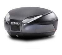 TOP CASE BAULETTO SHAD SH 48 COVER IN CARBONIO 48 LT + SCHIENALINO OMAGGIO