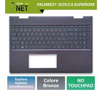 Top Case con tastiera ITA compatibile con HP Envy x360 15-bq300 15-bq3xx Bronzo