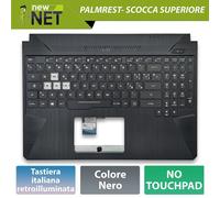 Top Case con tastiera ITA retroilluminata RGB compatibile ASUS TUF FX505DD Nero