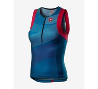 Top Castelli Free Tri Rosso Corsa blu rosa donna - S