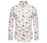 Top casual da uomo con stampa unica farfalla perfetta aggiunta al tuo guardaroba (colore L)